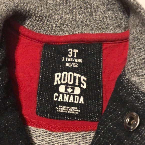Roots kids jacket in blue and grey - Picture 2 of 3
